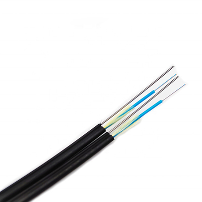 Ftth aéreo al aire libre 24 fibra del cable óptico de 12 bases autosuficiente