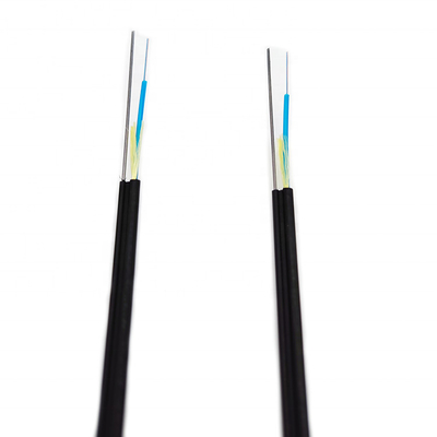 Ftth aéreo al aire libre 24 fibra del cable óptico de 12 bases autosuficiente